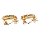 CHANEL COCO Mark Earring Metal Gold Tone CC Auth 193928V-13