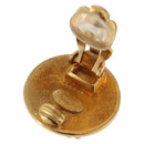 CHANEL COCO Mark Earring Metal Gold Tone CC Auth 193928V-5