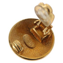 CHANEL COCO Mark Earring Metal Gold Tone CC Auth 193928V-7