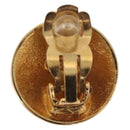 CHANEL COCO Mark Earring Metal Gold Tone CC Auth 193928V-9