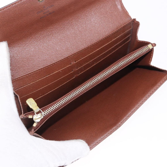LOUIS VUITTON Monogram Portefeuille Sarah Long Wallet M61734 LV Auth 193930