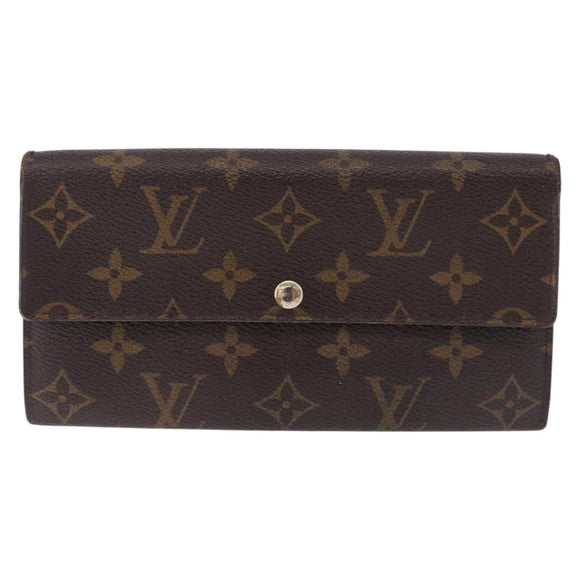 LOUIS VUITTON Monogram Portefeuille Sarah Long Wallet M61734 LV Auth 193930