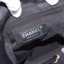 CHANEL New Travel Line Tote Bag Canvas Black Gold CC Auth 193956-10