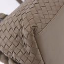 BOTTEGA VENETA INTRECCIATO Hand Bag Leather 2way Gray Auth 193957-18