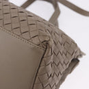 BOTTEGA VENETA INTRECCIATO Hand Bag Leather 2way Gray Auth 193957-19