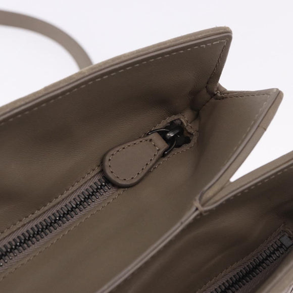 BOTTEGA VENETA INTRECCIATO Hand Bag Leather 2way Gray Auth 193957