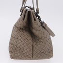 BOTTEGA VENETA INTRECCIATO Hand Bag Leather 2way Gray Auth 193957-4