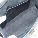 VALENTINO Studs Shoulder Bag Leather Black Gold Auth 193963A-11