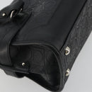 Salvatore Ferragamo Gancini Shoulder Bag Leather Black Silver Auth 193966A-16