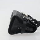 Salvatore Ferragamo Gancini Shoulder Bag Leather Black Silver Auth 193966A-3
