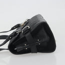 Salvatore Ferragamo Gancini Shoulder Bag Leather Black Silver Auth 193966A-4