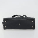 Salvatore Ferragamo Gancini Shoulder Bag Leather Black Silver Auth 193966A-5