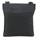 GUCCI GG Canvas Shoulder Bag Black Silver 27639 Auth 193967-2