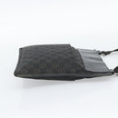 GUCCI GG Canvas Shoulder Bag Black Silver 27639 Auth 193967-4