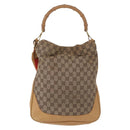 GUCCI GG Canvas Bamboo Sherry Line Bag 2way Beige Gold 001 4058 Auth 193968-13