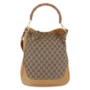 GUCCI GG Canvas Bamboo Sherry Line Bag 2way Beige Gold 001 4058 Auth 193968-2