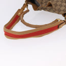 GUCCI GG Canvas Bamboo Sherry Line Bag 2way Beige Gold 001 4058 Auth 193968-9