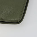 Christian Dior Chain Shoulder Bag Leather Green Gold Auth 193969-15