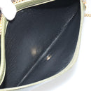 Christian Dior Chain Shoulder Bag Leather Green Gold Auth 193969-12