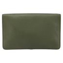 Christian Dior Chain Shoulder Bag Leather Green Gold Auth 193969-2