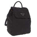 PRADA Backpack Nylon Black Silver Auth 193971-1