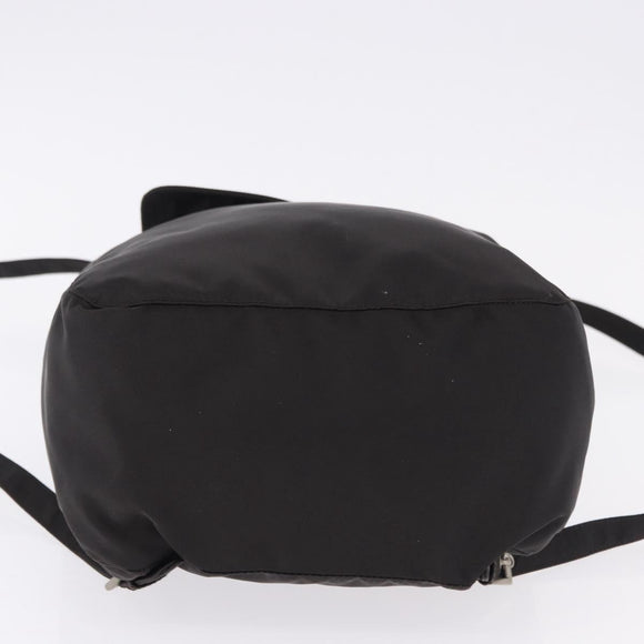 PRADA Backpack Nylon Black Silver Auth 193971