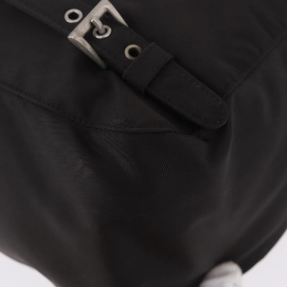 PRADA Backpack Nylon Black Silver Auth 193971