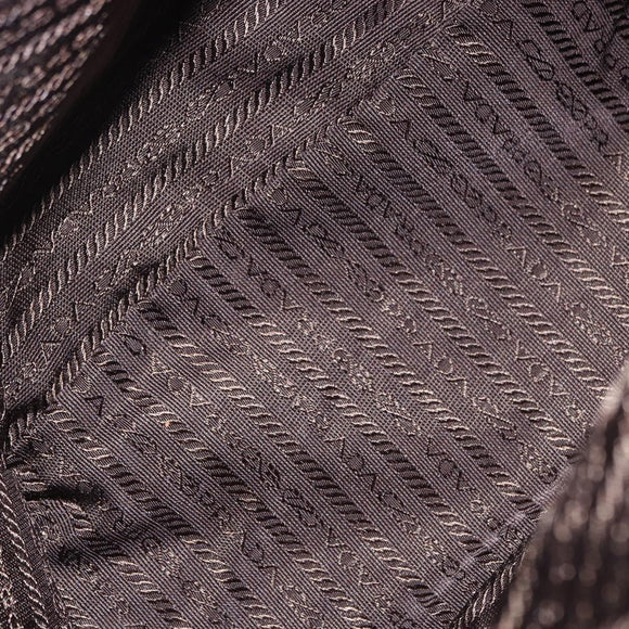 PRADA Backpack Nylon Black Silver Auth 193971