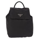 PRADA Backpack Nylon Black Silver Auth 193971-2