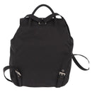 PRADA Backpack Nylon Black Silver Auth 193971-3