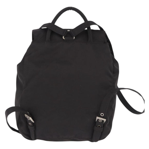 PRADA Backpack Nylon Black Silver Auth 193971