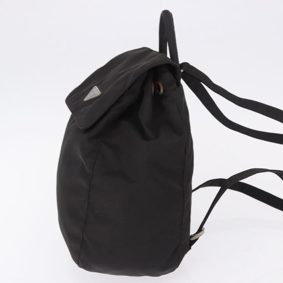 PRADA Backpack Nylon Black Silver Auth 193971