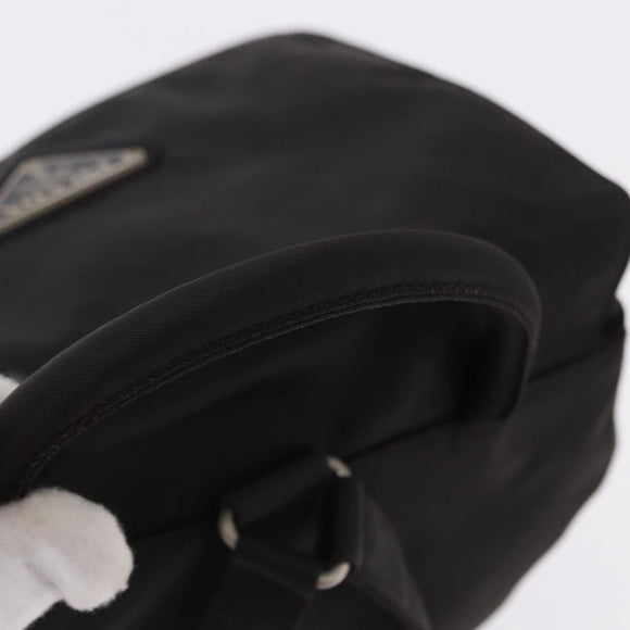 PRADA Backpack Nylon Black Silver Auth 193971