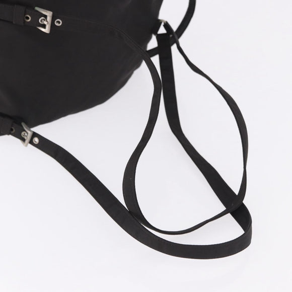 PRADA Backpack Nylon Black Silver Auth 193971