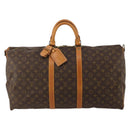 LOUIS VUITTON Monogram Keepall Bandouliere 55 Boston Bag M41414 LV Auth 193973-13