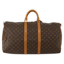 LOUIS VUITTON Monogram Keepall Bandouliere 55 Boston Bag M41414 LV Auth 193973-2
