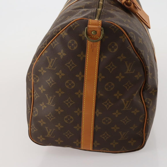 LOUIS VUITTON Monogram Keepall Bandouliere 55 Boston Bag M41414 LV Auth 193973