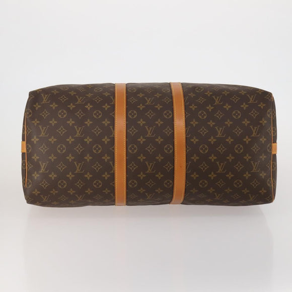 LOUIS VUITTON Monogram Keepall Bandouliere 55 Boston Bag M41414 LV Auth 193973