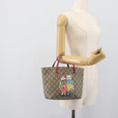GUCCI GG Supreme Children's Hand Bag PVC Beige Silver 410812 Auth 193974-22