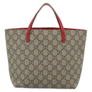 GUCCI GG Supreme Children's Hand Bag PVC Beige Silver 410812 Auth 193974-2