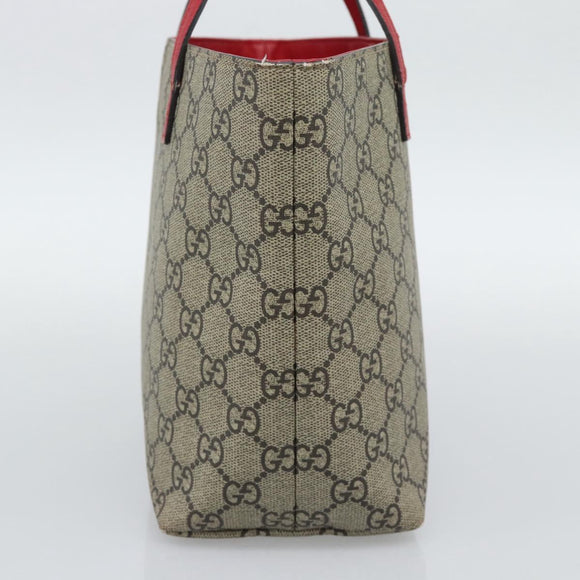 GUCCI GG Supreme Children's Hand Bag PVC Beige Silver 410812 Auth 193974