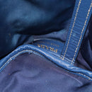PRADA Hand Bag Vinyl 2way Blue Gold Auth 193975-20