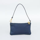 PRADA Hand Bag Vinyl 2way Blue Gold Auth 193975-22