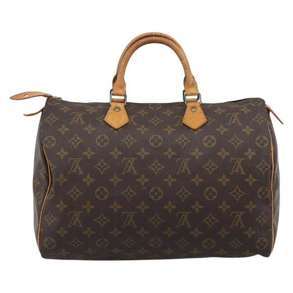 LOUIS VUITTON Monogram Speedy 35 Hand Bag M41524 LV Auth 193979A