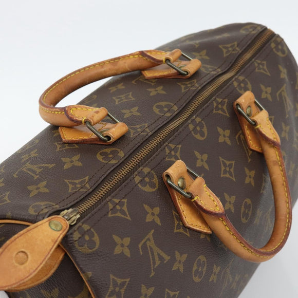 LOUIS VUITTON Monogram Speedy 35 Hand Bag M41524 LV Auth 193979A