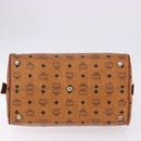 MCM Vicetos Logogram Hand Bag PVC Leather 2way Brown Gold Auth 193981-5