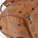 MCM Vicetos Logogram Hand Bag PVC Leather 2way Brown Gold Auth 193981-16