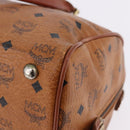 MCM Vicetos Logogram Hand Bag PVC Leather 2way Brown Gold Auth 193981-10