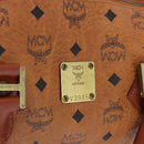 MCM Vicetos Logogram Hand Bag PVC Leather 2way Brown Gold Auth 193981-12