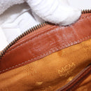 MCM Vicetos Logogram Hand Bag PVC Leather 2way Brown Gold Auth 193981-18
